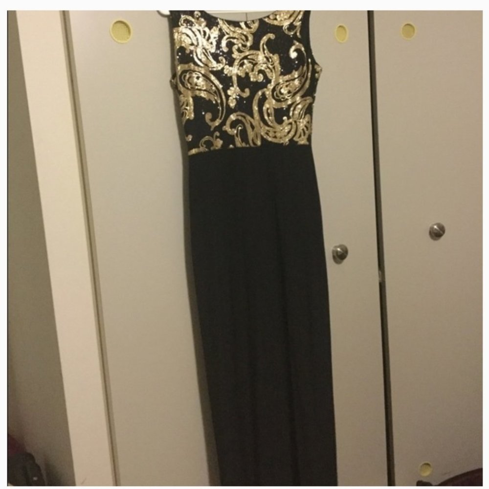 Jasmine sequin top front split maxi dress(like new) worn once.